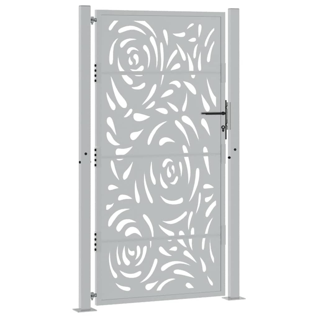 Cancello da Giardino 105x180 cm Acciaio Corten Design a Fiamma 4100997