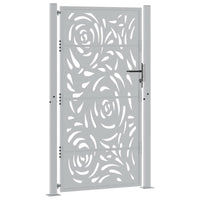 Cancello da Giardino 105x180 cm Acciaio Corten Design a Fiamma 4100997