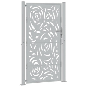 Cancello da Giardino 105x180 cm Acciaio Corten Design a Fiamma 4100997