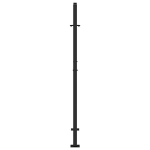 Cancello Giardino Nero 105x155 cm in Acciaio Design a Croce 4101001