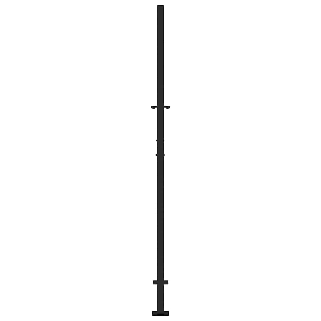 Cancello Giardino Nero 105x180 cm in Acciaio Design a Croce