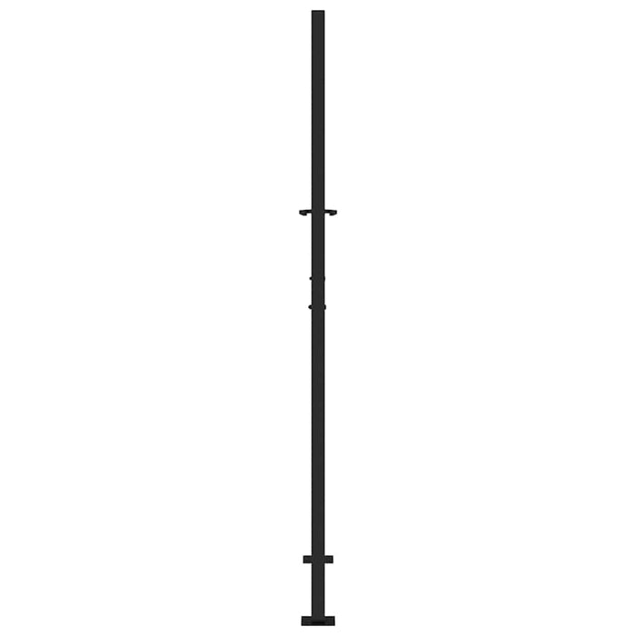 Cancello Giardino Nero 105x180 cm in Acciaio Design a Croce