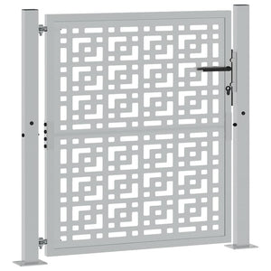 Cancello da Giardino 105x105 cm Acciaio Corten Design a Croce 4101004