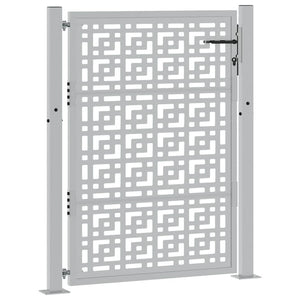 Cancello da Giardino 105x130 cm Acciaio Corten Design a Croce 4101005