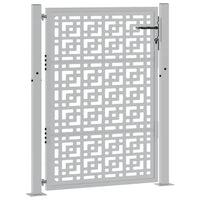 vidaXL Cancello da Giardino 105x130 cm Acciaio Corten Design a Croce