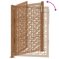 Cancello da Giardino 105x130 cm Acciaio Corten Design a Croce 4101005