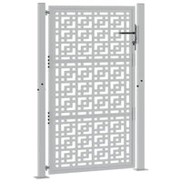 vidaXL Cancello da Giardino 105x155 cm Acciaio Corten Design a Croce