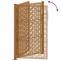 Cancello da Giardino 105x155 cm Acciaio Corten Design a Croce 4101006