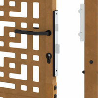 Cancello da Giardino 105x155 cm Acciaio Corten Design a Croce 4101006