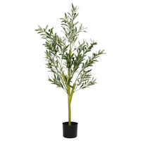 Albero Ulivo Artificiale 450 Foglie 120 cm Verde