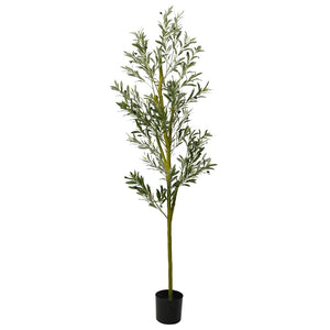 Albero Ulivo Artificiale 800 Foglie 200 cm Verde