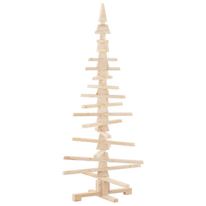 Albero di Natale in legno per decorazioni 150 cm in legno massello di pino 4103971