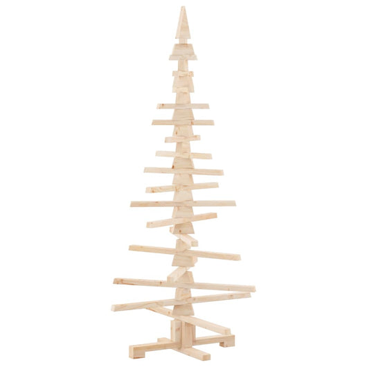 Albero di Natale in legno per decorazioni 150 cm in legno massello di pino 4103971
