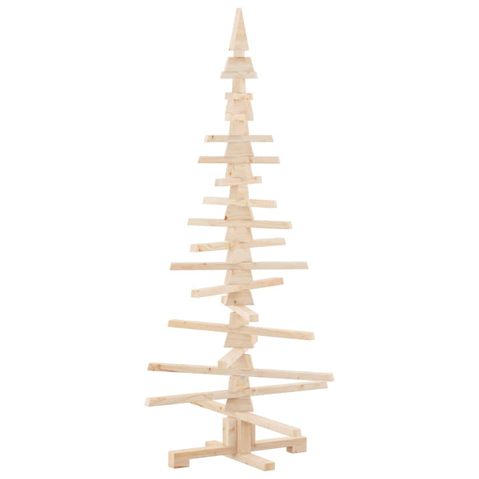 Albero di Natale in legno per decorazioni 150 cm in legno massello di pino 4103971