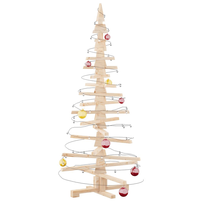 Albero di Natale in legno per decorazioni 150 cm in legno massello di pino 4103971