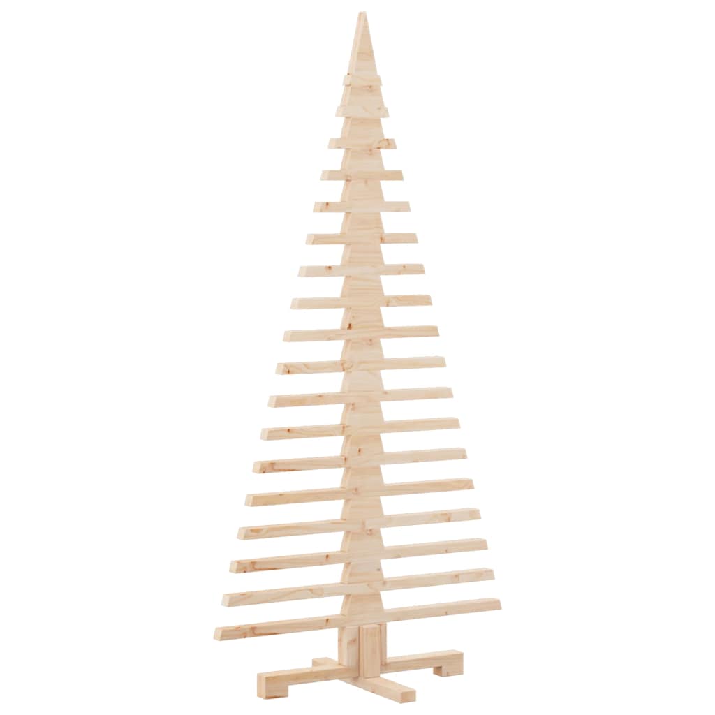 Albero di Natale in legno per decorazioni 150 cm in legno massello di pino 4103971