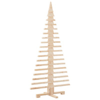 Albero di Natale in legno per decorazioni 150 cm in legno massello di pino 4103971