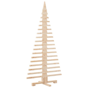 Albero di Natale in legno per decorazioni 150 cm in legno massello di pino 4103971