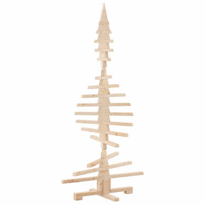 Albero di Natale in legno per decorazioni 150 cm in legno massello di pino 4103971