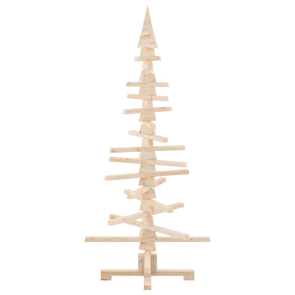 Albero di Natale in legno per decorazioni 150 cm in legno massello di pino 4103971