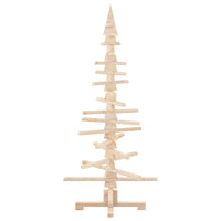 Albero di Natale in legno per decorazioni 150 cm in legno massello di pino 4103971