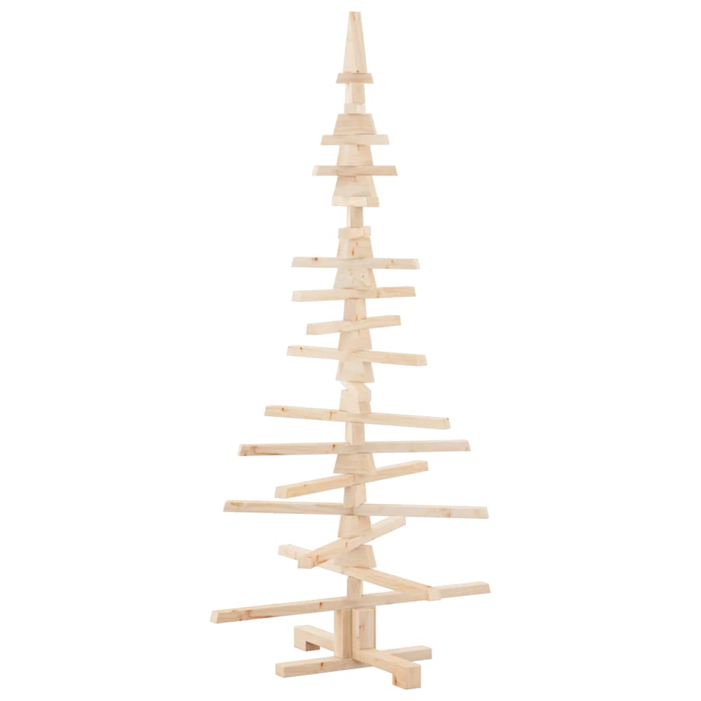 Albero di Natale in legno per decorazioni 150 cm in legno massello di pino 4103971