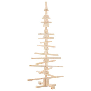 Albero di Natale in legno per decorazioni 150 cm in legno massello di pino 4103971