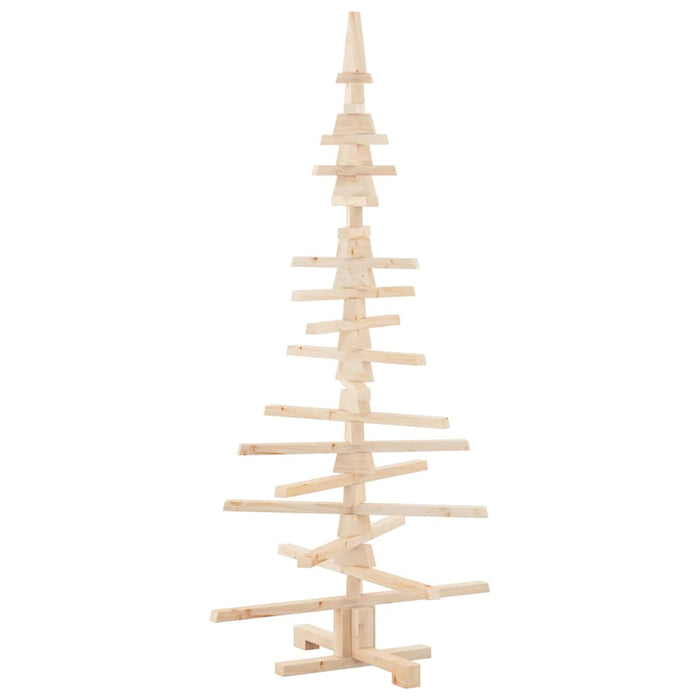 Albero di Natale in legno per decorazioni 150 cm in legno massello di pino 4103971