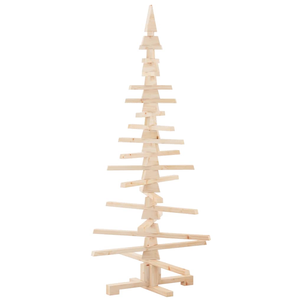 Albero di Natale in legno per decorazioni 150 cm in legno massello di pino 4103971