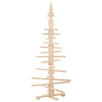 Albero di Natale in legno per decorazioni 150 cm in legno massello di pino 4103971