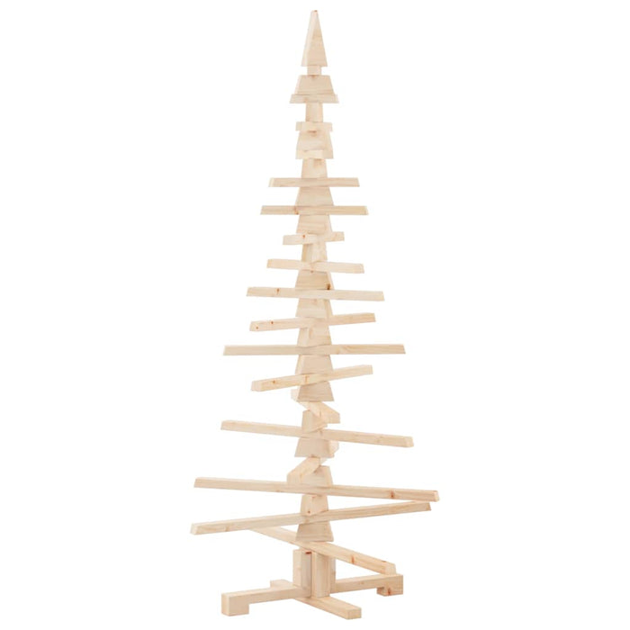 Albero di Natale in legno per decorazioni 150 cm in legno massello di pino 4103971