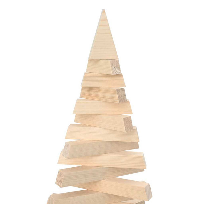 Albero di Natale in legno per decorazioni 150 cm in legno massello di pino 4103971