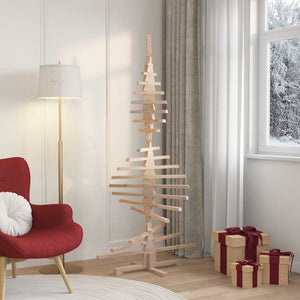 Albero di Natale Decorativo in Legno 180 cm Legno Massello Pino 4103972