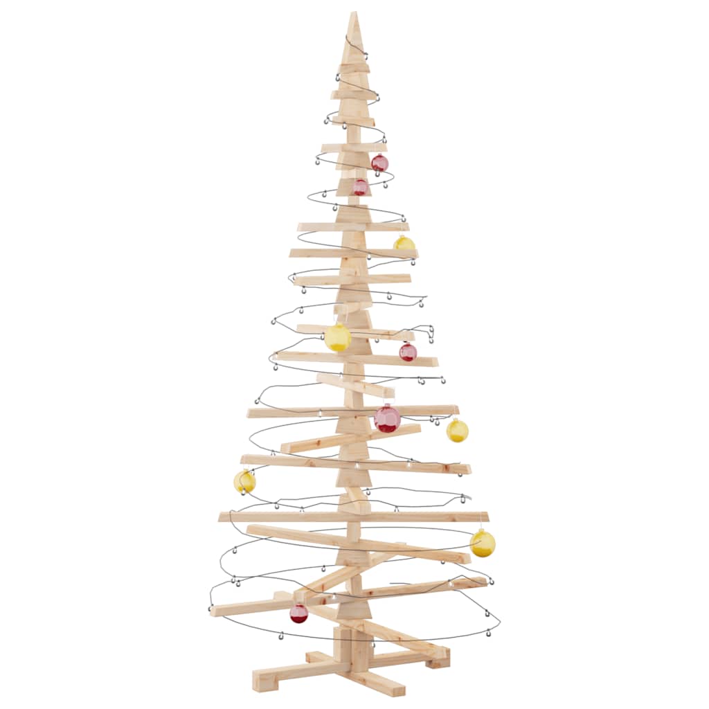 Albero di Natale Decorativo in Legno 180 cm Legno Massello Pino 4103972