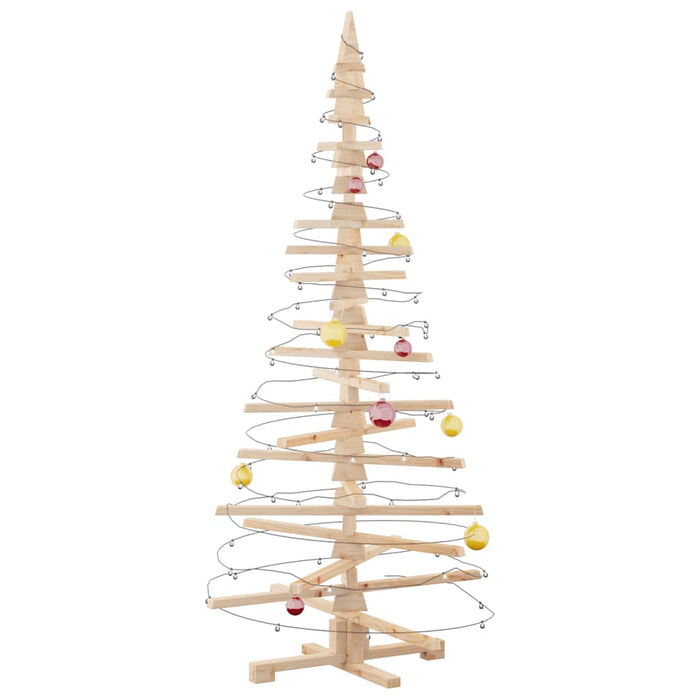 Albero di Natale Decorativo in Legno 180 cm Legno Massello Pino 4103972