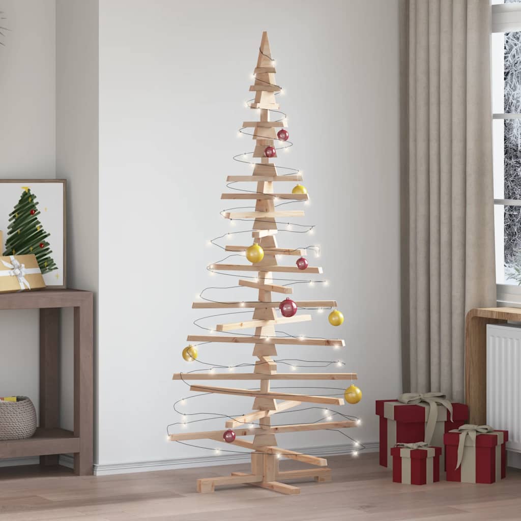 Albero di Natale Decorativo in Legno 180 cm Legno Massello Pino 4103972