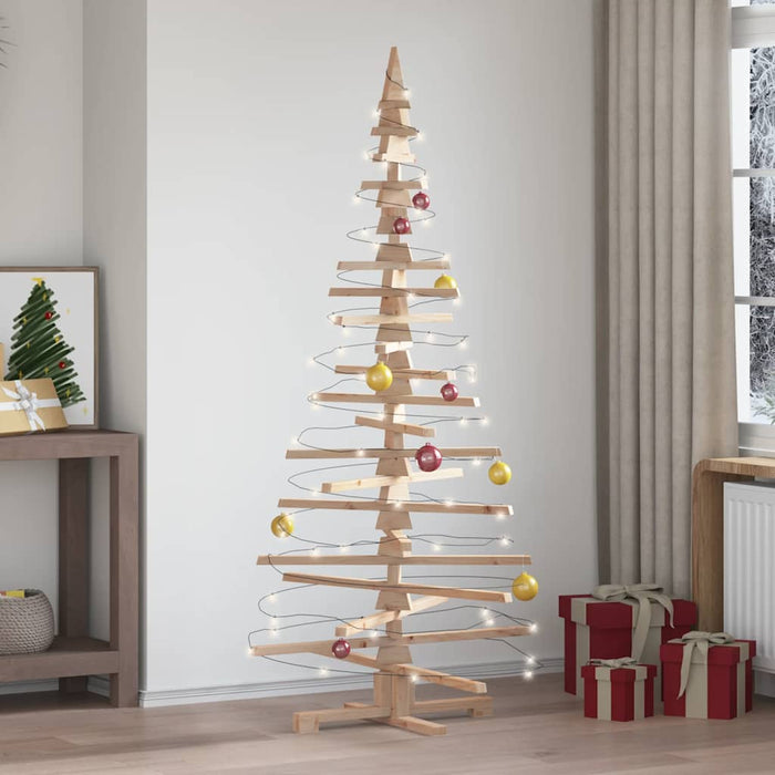 Albero di Natale Decorativo in Legno 180 cm Legno Massello Pino 4103972