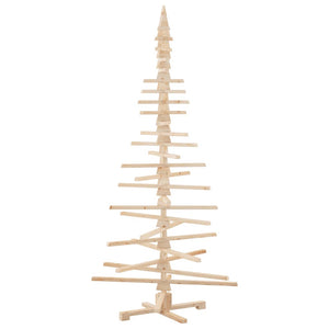 Albero di Natale Decorativo in Legno 210 cm Legno Massello Pino 4103973