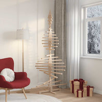 Albero di Natale Decorativo in Legno 210 cm Legno Massello Pino 4103973