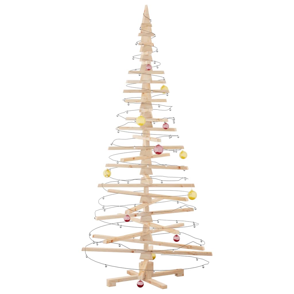 Albero di Natale Decorativo in Legno 210 cm Legno Massello Pino 4103973