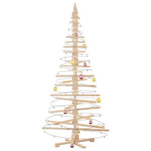 Albero di Natale Decorativo in Legno 210 cm Legno Massello Pino 4103973