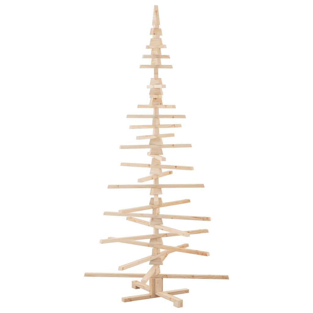Albero di Natale Decorativo in Legno 210 cm Legno Massello Pino 4103973
