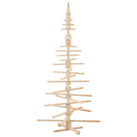 Albero di Natale Decorativo in Legno 210 cm Legno Massello Pino 4103973