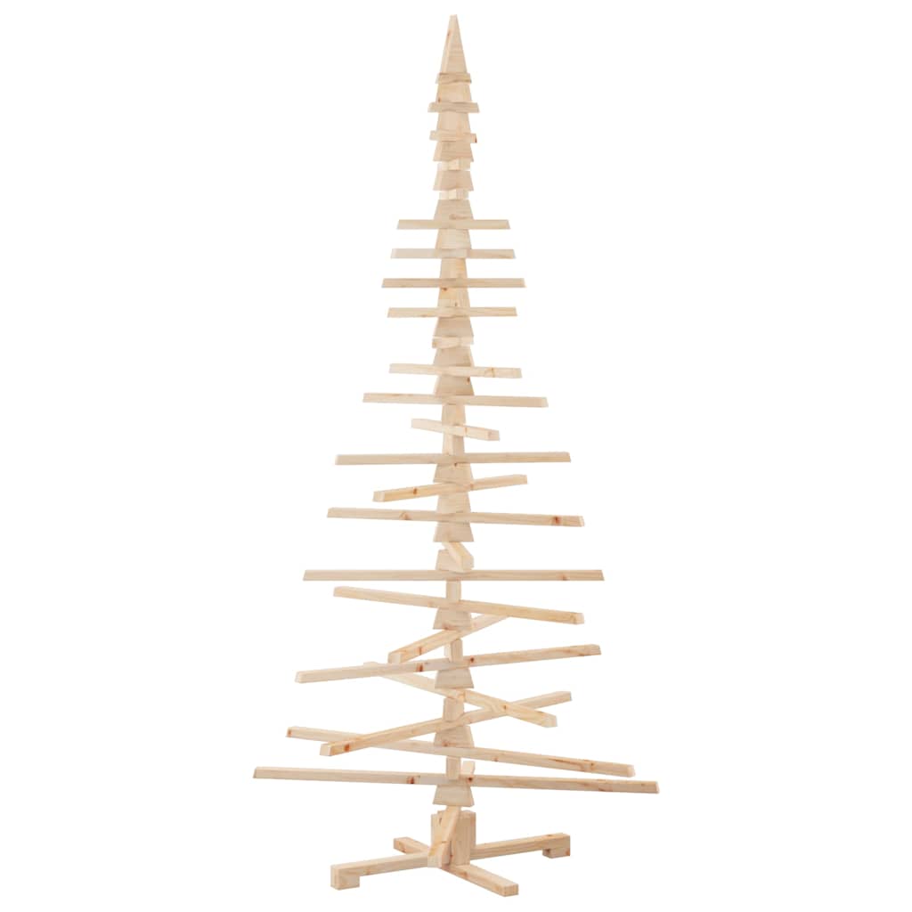 Albero di Natale Decorativo in Legno 210 cm Legno Massello Pino 4103973