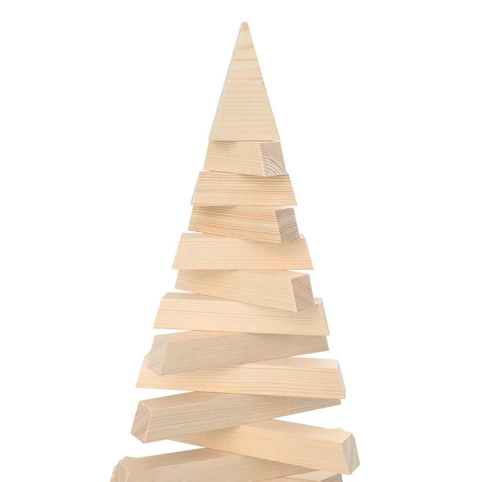 Albero di Natale Decorativo in Legno 210 cm Legno Massello Pino 4103973