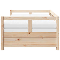 Divano Letto con Rotelle e Materasso 90x190cm Massello Pino 3321044