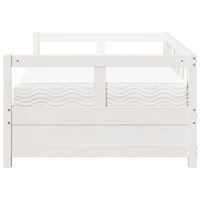 Dormeuse con Materasso Bianca 80x200 cm Legno Massello di Pino 3321048