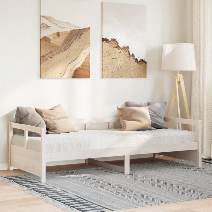 vidaXL Dormeuse con Materasso Bianca 80x200 cm Legno Massello di Pino