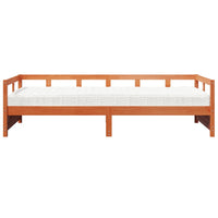 vidaXL Dormeuse con Materasso Marrone 80x200 cm Legno Massello di Pino
