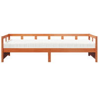Dormeuse con Materasso Marrone 90x200 cm Legno Massello di Pino 3321052